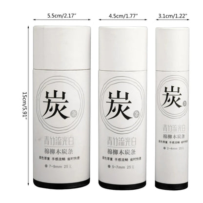 25-Piece Artist Vine Charcoal & Willow Pencil Kit