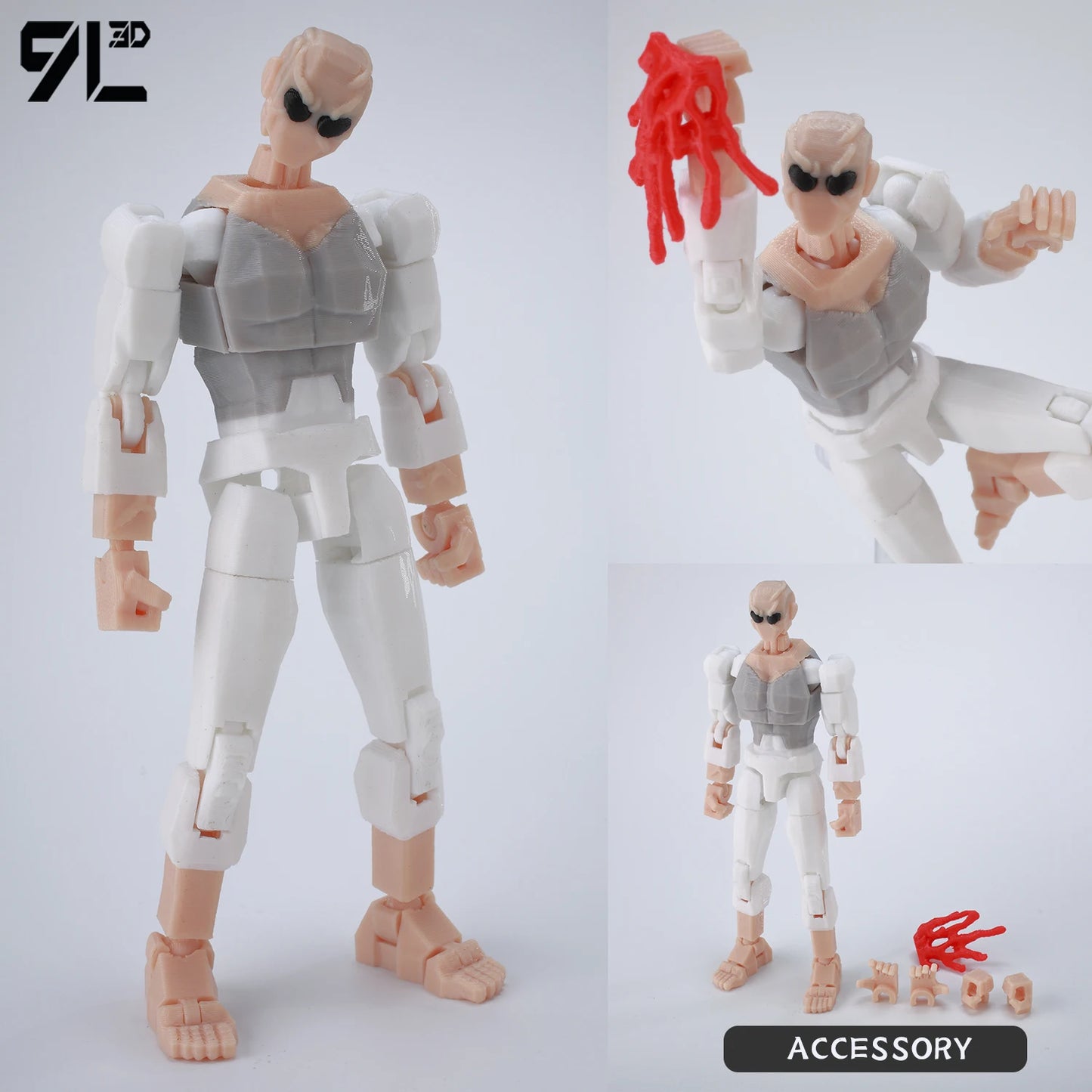 9L3D Lucky 13 Invincible Boy Conquer Omni Action Figure 3D Printed Anime Model Multi-Jointed Poseable Collectible Toy Gift Fan