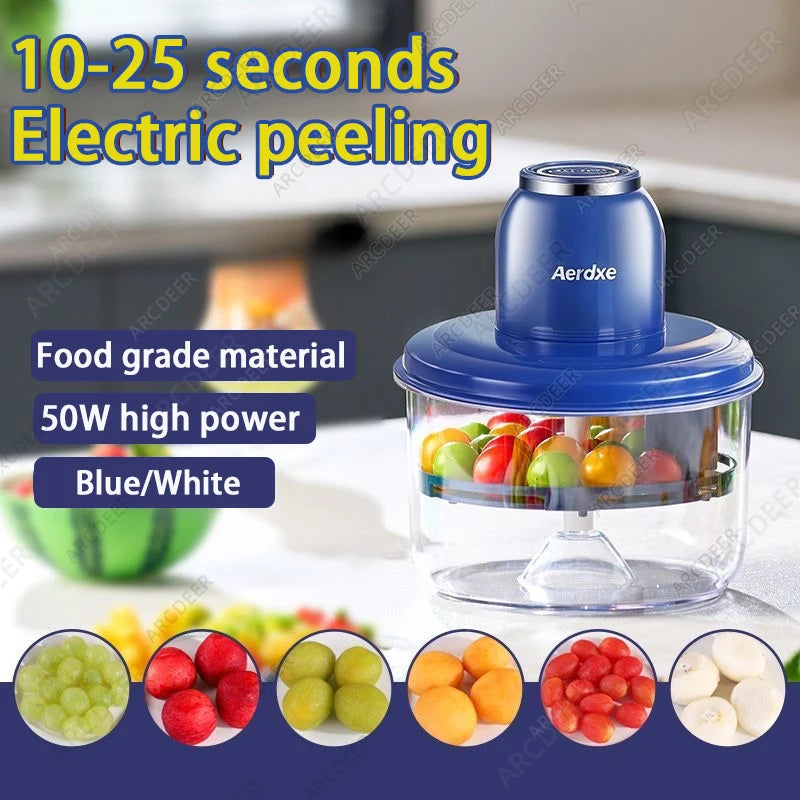 Automatic Fruit Peeler Machine Wireless Portable  Grape/Apple/ Garlic/plum/Peach Peeler for Home, Fast & Easy Kitchen Gadget
