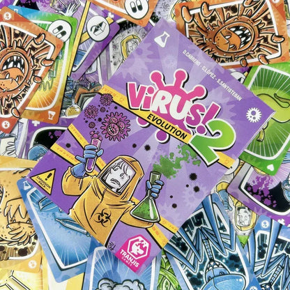 1 Box Virus Game Cards Fun Virus 1/2/3 Board Game Deck Spanish English French Edition Version For Party Playing Cards