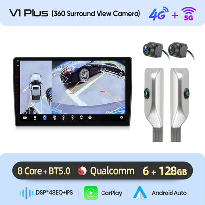 Junsun Wireless CarPlay Android Auto Car Radio For Mercedes Benz Smart Fortwo 451 2005 - 2010 GPS Multimedia 2din Systems Stereo