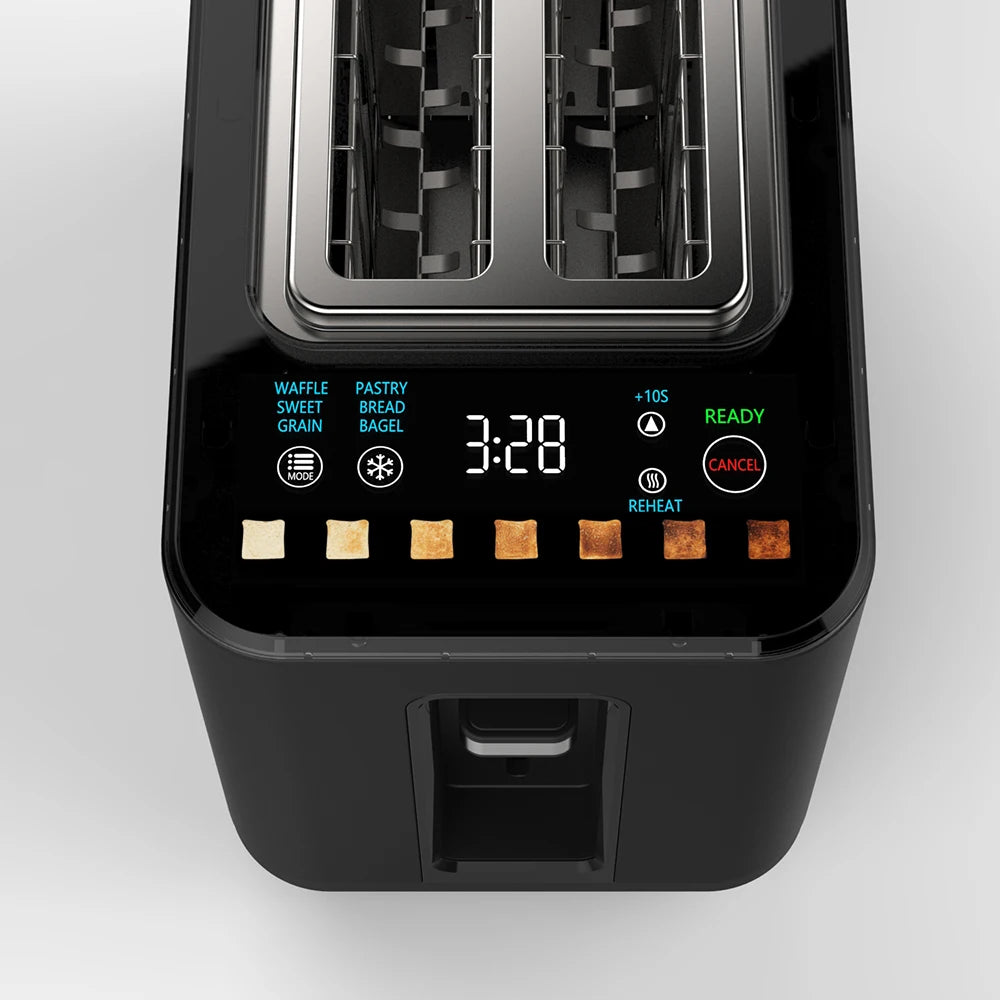 Smart Digital Touch Screen Toaster Skd Supplier Sandwich Maker Toaster with Sandwich Clamps