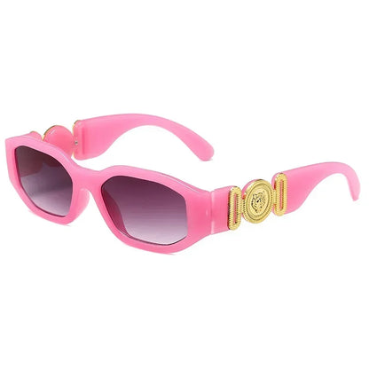 Retro Irregular Square Sunglasses Women Men UV400 Small Frame Trending Designer