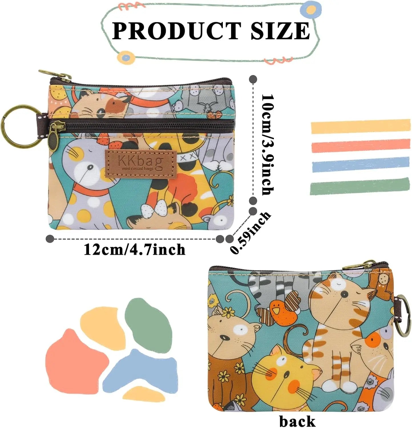 Cute Animals Cartoon Wallet – Small Zipper Coin Purse for Women & Students