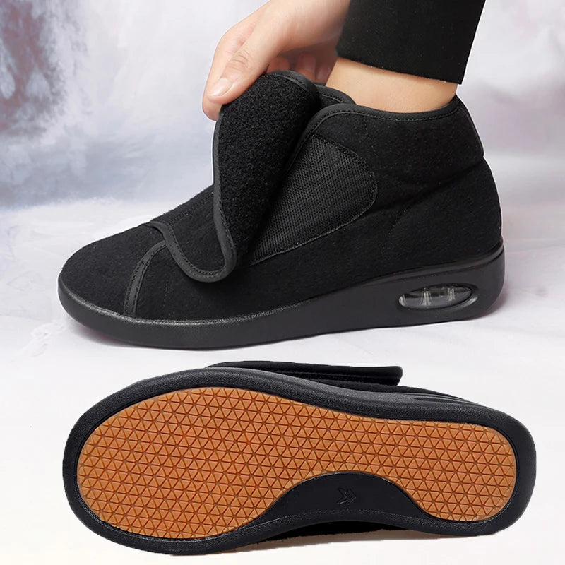 Women Warm Boots Winter Velvet Orthopedics Wide Feet Swollen Shoes Women Eversion Adjusting Soft Comfortable Diabetic Shoes