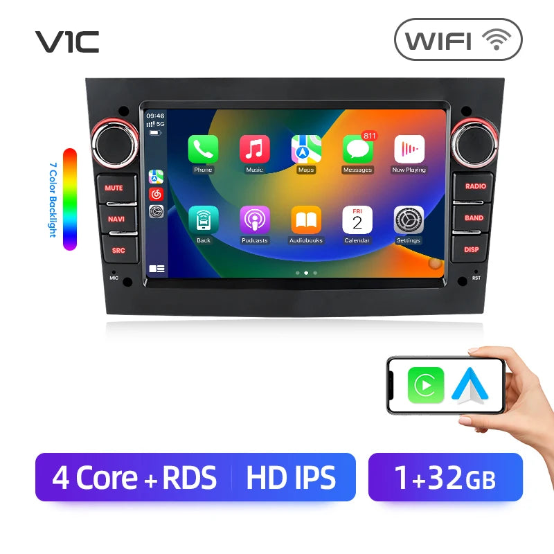 Junsun 4G Wireless CarPlay for Apple Android Auto Car Radio for Opel Astra Vectra Vauxhall Antara Zafira Corsa Vivaro Meriva RDS