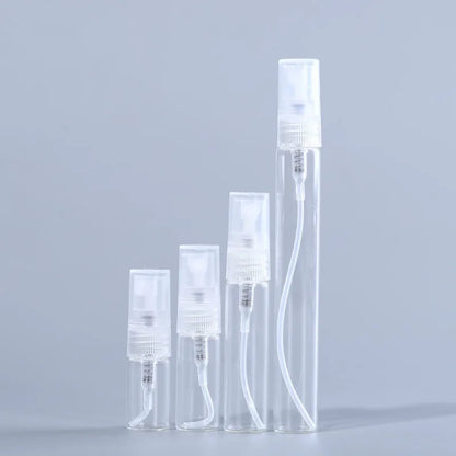 50pcs 100ml 2ML- 10ML Mini Clear Plastic Spray Bottle Empty Perfume Atomizer Sample Bottles for Travel Essential Perfume Liquid