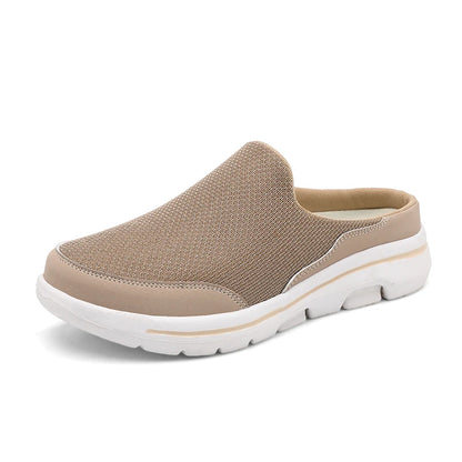 Big Size Men Casual Mules Super Light Mesh Slippers Closed Toe Half Slipper Breathable Male Flats Shoes Outdoor Slip-on Footwear