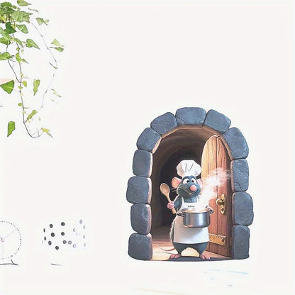 1 Piece of Ratatouille Creative Design, Self-Adhesive Wall Stickers for Home, Suitable for Living Room and Bedroom Decoration, Kitchen Walls, Background Walls