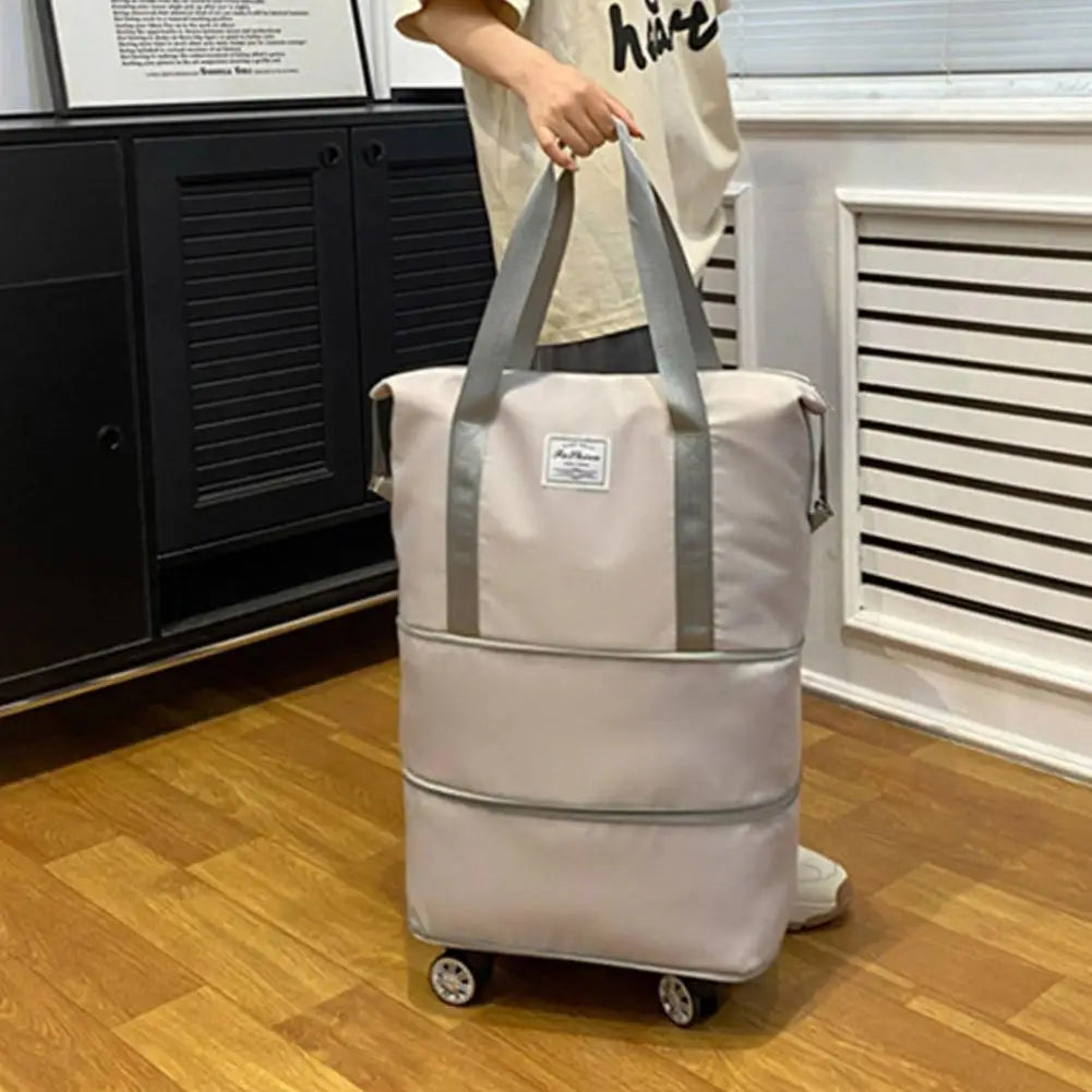 Travel Portable Large Capacity Detachable Universal Wheel Storage Bag Check-In Bag with Wheel Double Layer Carry-On Bag