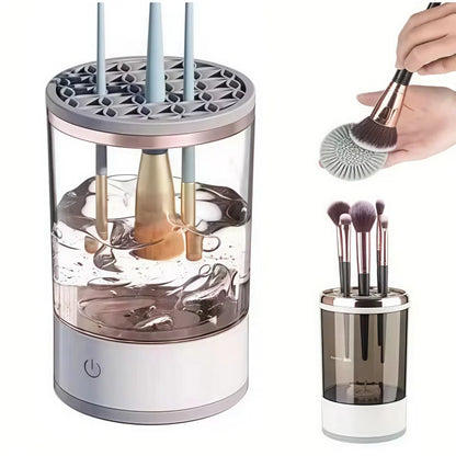 USB Electric Makeup Brush Cleaner Portable 3 In 1 Makeup Brushes Cleaner Drying Rack Lazy Cleaning Brush Washer Quick Dry Tool