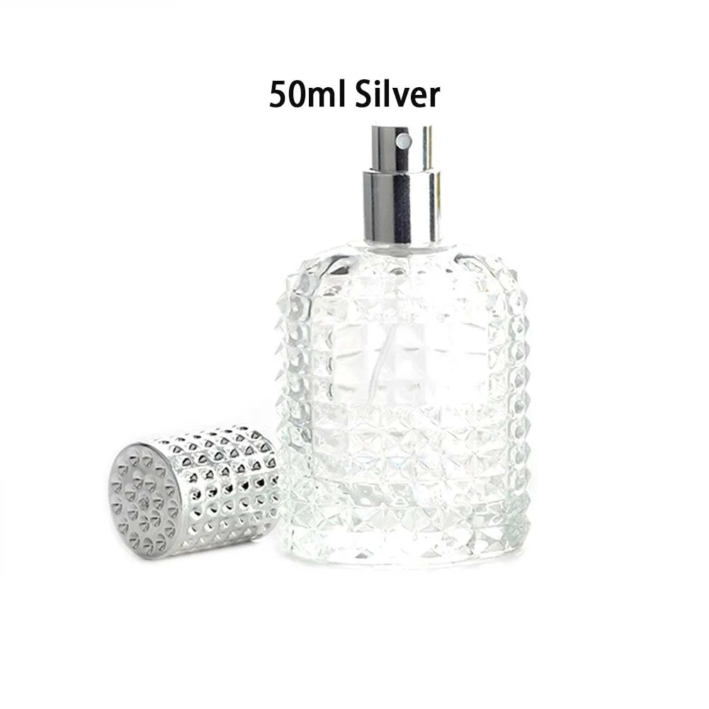30/50ml Thick Clear Glass Fine Mist Spray Scent Aftershave Luxury Perfume Bottle Empty Atomizer Bottle Refillable Empty Atomizer