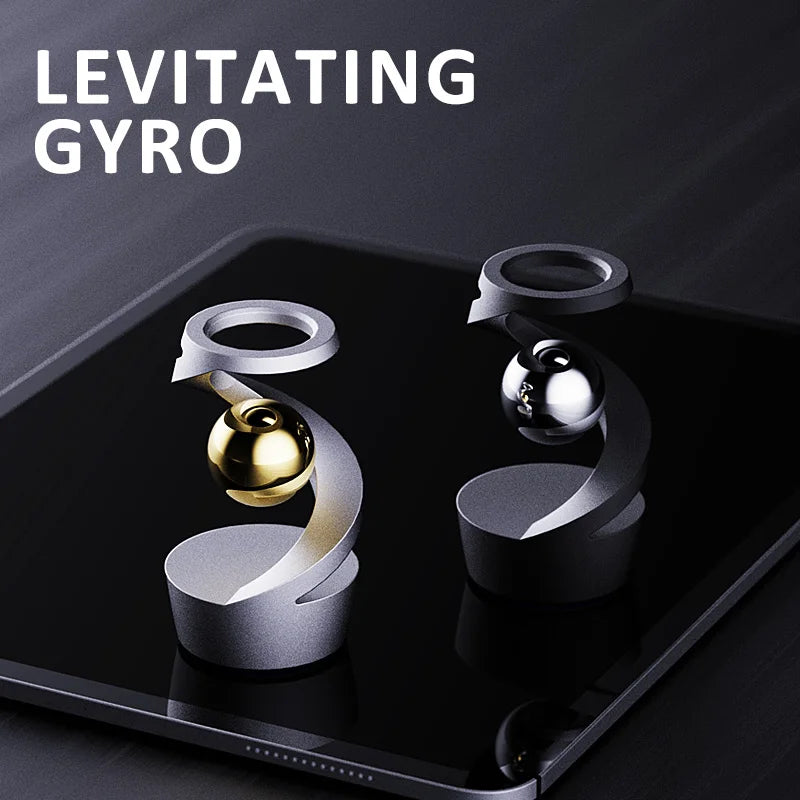 Metal Tabletop Floating Gyro Gravity Defying Kinetic Desk Toy Suspended Gyroscope Fidget Spinners for Adults Kids