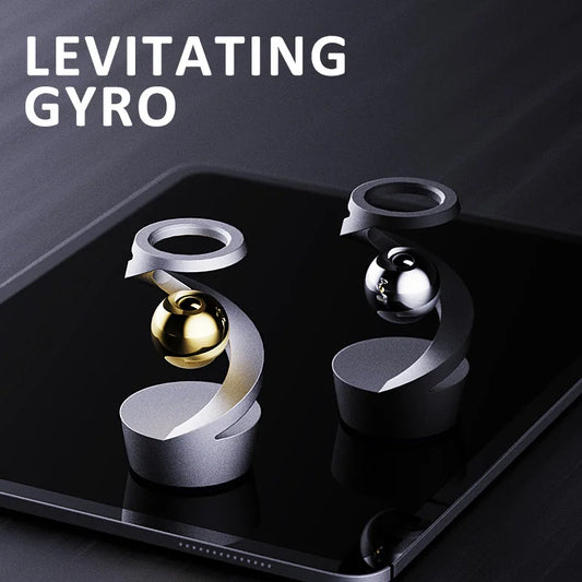 Metal Tabletop Floating Gyro Gravity Defying Kinetic Desk Toy Suspended Gyroscope Fidget Spinners for Adults Kids