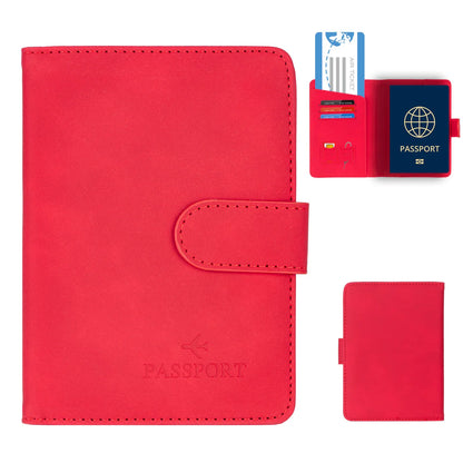 RFID Passport Holder Cover Wallet – Leather Travel Card Case for Men & Women