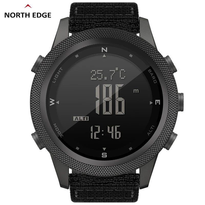 NORTH EDGE APACHE-46 Men Digital Sports Watch Compass Altimeter Barometer WR50M