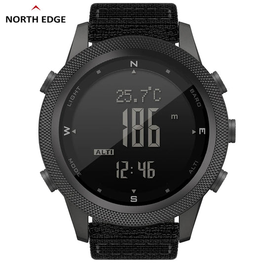 NORTH EDGE APACHE-46 Men Digital Sports Watch Compass Altimeter Barometer WR50M