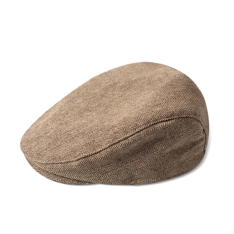 Newborn Solid Herringbone Flat Berets Baby Boys Elastic Hats Cotton Cute Dress Accessories Fashion Kids Caps Daily Casual Cap