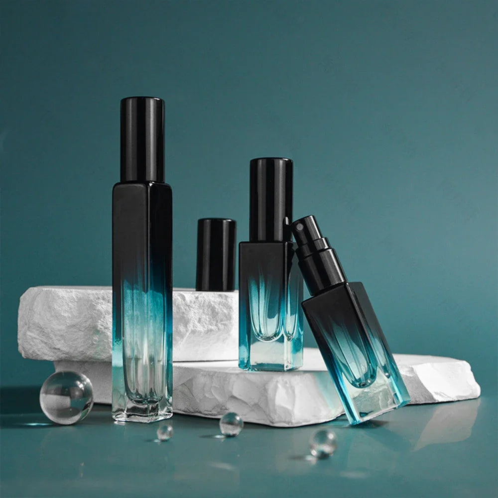 New 5ml/10ml High-end Perfume Bottle Square Glass Spray Bottle Travel Portable Sample Fragrance Atomizer Refillable Container