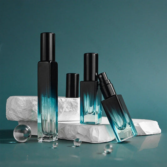New 5ml/10ml High-end Perfume Bottle Square Glass Spray Bottle Travel Portable Sample Fragrance Atomizer Refillable Container