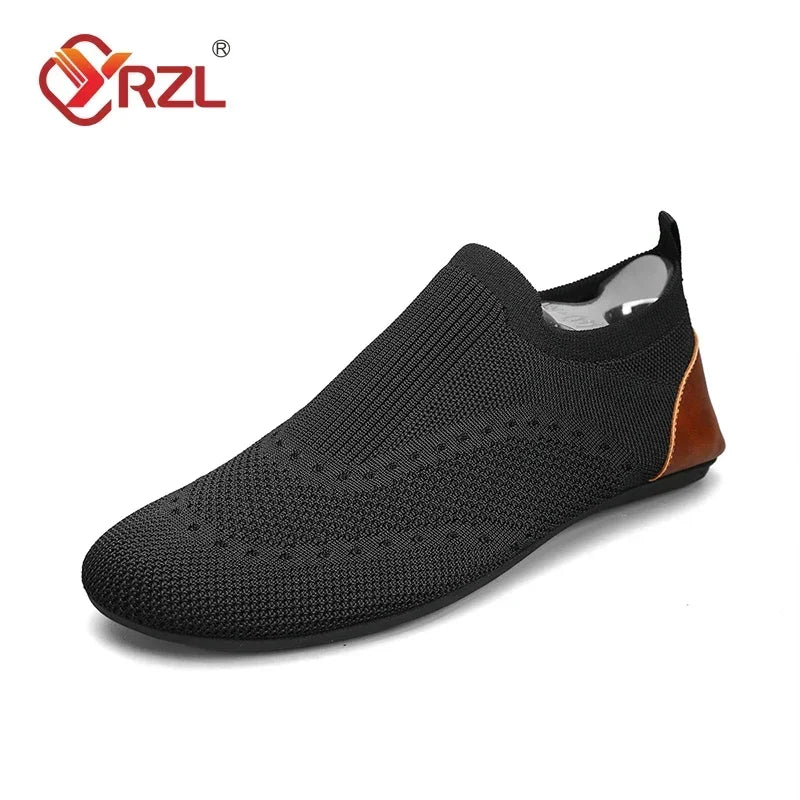 YRZL Loafers Men Soft Driving Moccasins High Quality Flats Male Walking Shoes Breathable Mesh Casual Loafers Slip on Mens Shoes