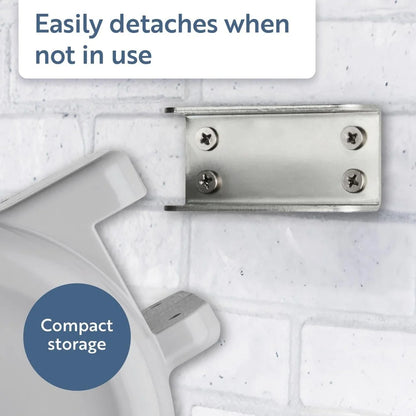 98ft Retractable Clothesline Weather-Resistant Heavy Duty PVC Coated Line Wall Mounted Storage Reel with Fixings Laundry