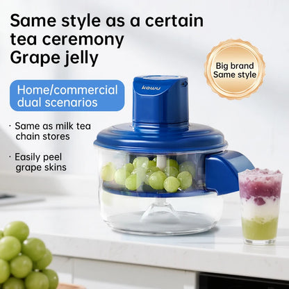 A fully automatic household and commercial electric grape peeler, a perfect tool for peeling green grapes and garlic