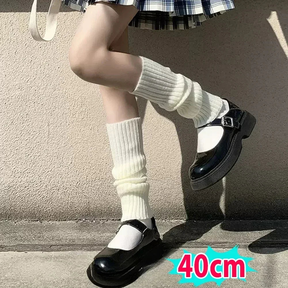 Y2k Winter Leg Warmers Fluffy Knitted Arm Warmers Gothic Lolita Knit Long Socks Women Leg Warmer Stylish Stretchy Boots Cover