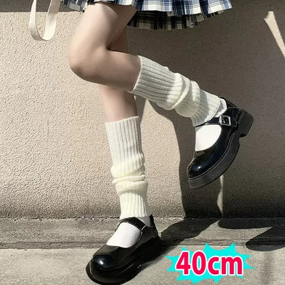 Y2k Winter Leg Warmers Fluffy Knitted Arm Warmers Gothic Lolita Knit Long Socks Women Leg Warmer Stylish Stretchy Boots Cover