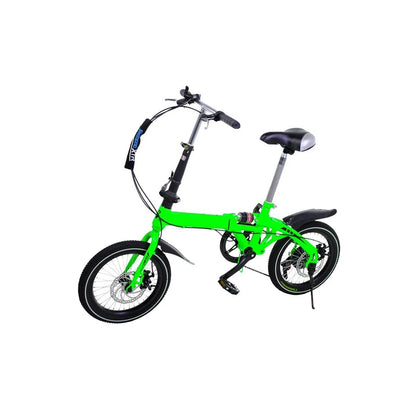 Bicicleta dobrável, roda de 16" x 2,12 cm, transmissão de 7 velocidades, velocidade ajustável e variável