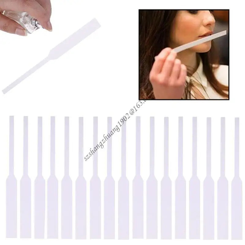 Q6RB Disposable Test Strips 100pcs/set White Blotter Essential Oils Paper for Aromatherapy Testing Fragrance