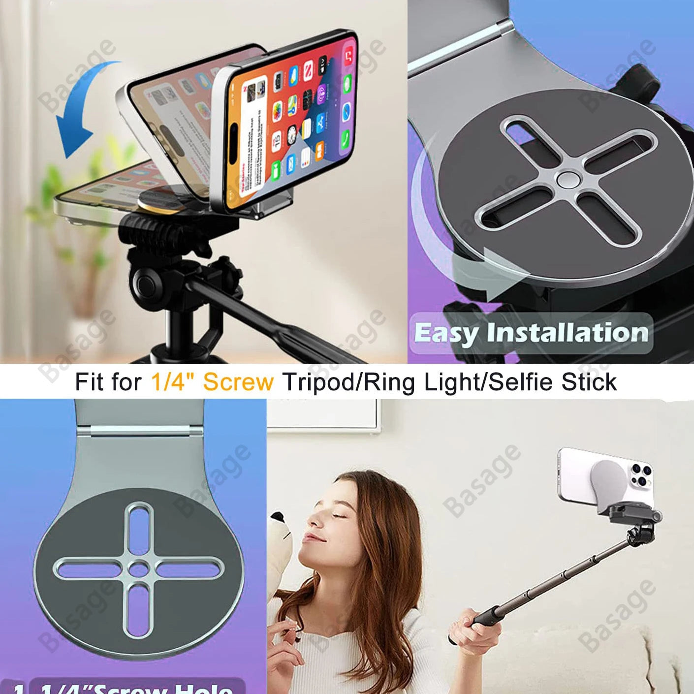 Magnetic Foldable Laptop & Phone Holder – Portable Dual-Screen Mount for Productivity