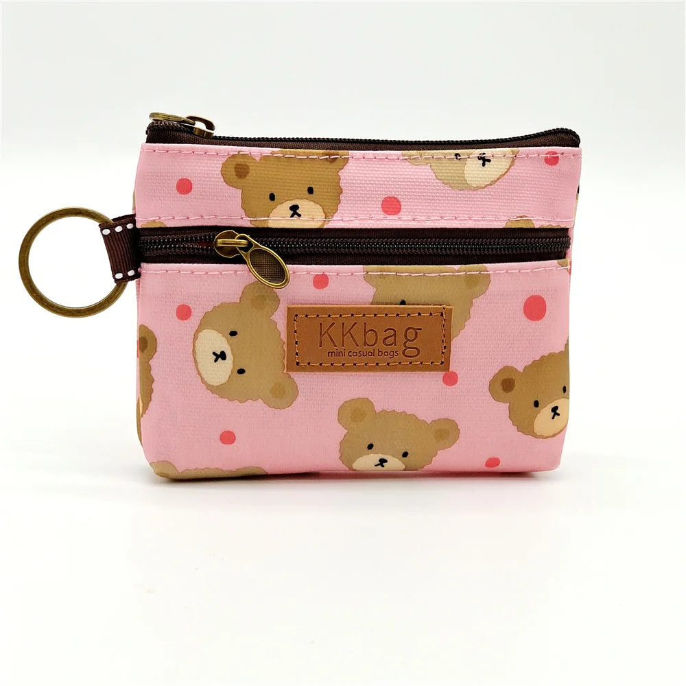 Cute Animals Cartoon Wallet – Small Zipper Coin Purse for Women & Students