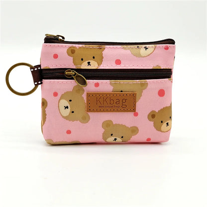 Cute Animals Cartoon Wallet – Small Zipper Coin Purse for Women & Students