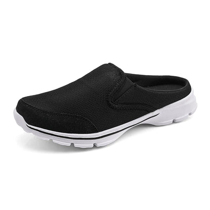 Big Size Men Casual Mules Super Light Mesh Slippers Closed Toe Half Slipper Breathable Male Flats Shoes Outdoor Slip-on Footwear
