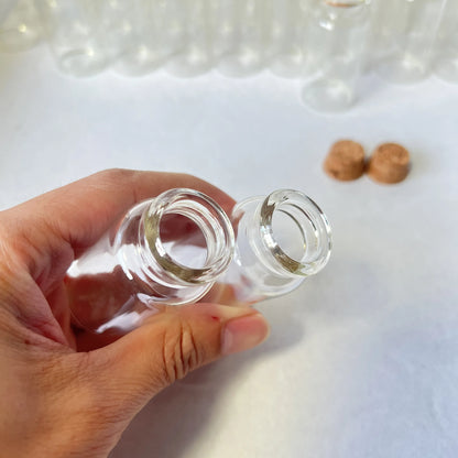 15/36/70 pcs 25ml Glass Bottles Cork Stopper Tiny Test Tube Jars Clear Mini Containers DIY Wedding Favors Wishing Bottles