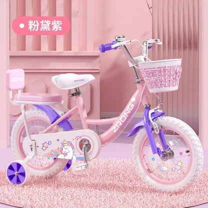 Bicicleta infantil dobrável para meninas de 3 a 6 anos, 7 a 10 anos, pedal para bebés, bicicleta de estrada para meninas, material de aço de alto carbono