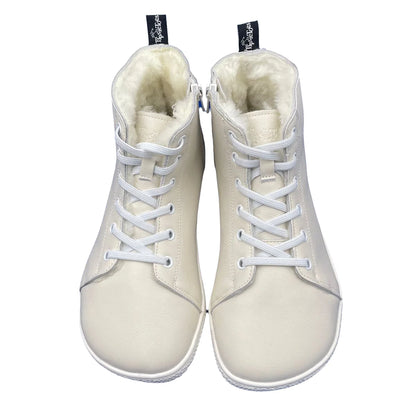 Tipsietoes Top Barefoot Genuine Leather Winter Boot With Real Natural Fur Linning And Insole Inside For Women Men Light Weight