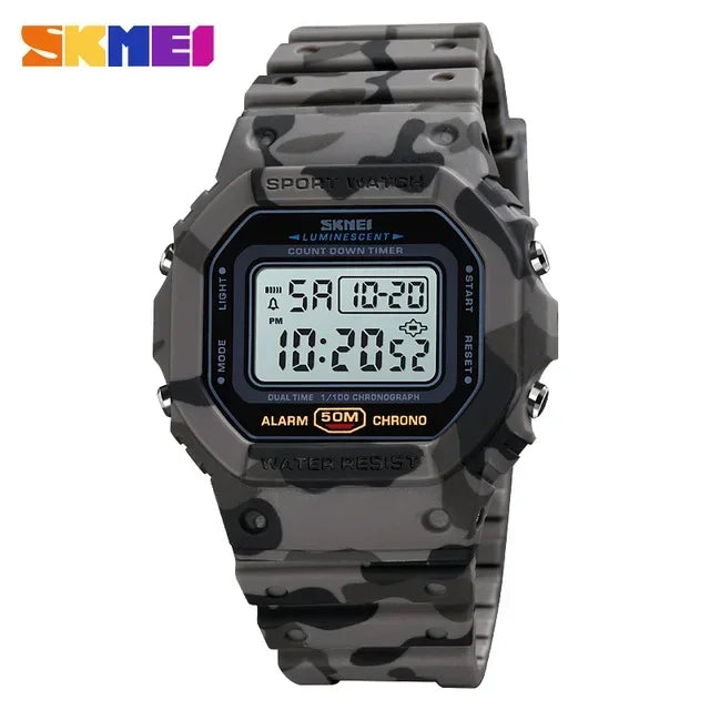 SKMEI 1628 Luxury Digital Men's Watch Sports Waterproof Military Backlight