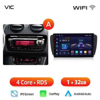 Junsun Wireless CarPlay Android Auto Radio For Seat Ibiza 6j 2009-2013 Car Intelligent Systems RDS BT DSP 2 din autoradio
