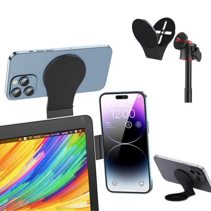 Magnetic Foldable Laptop & Phone Holder – Portable Dual-Screen Mount for Productivity