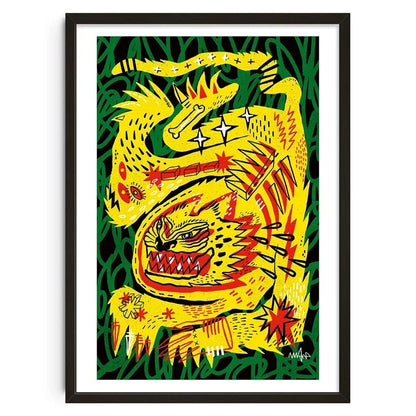 Retro Abstract Nourishing Soul Classic Wall Art,  Canvas Print Poster, Suitable for Home, Living Room, Room Decoration Painting