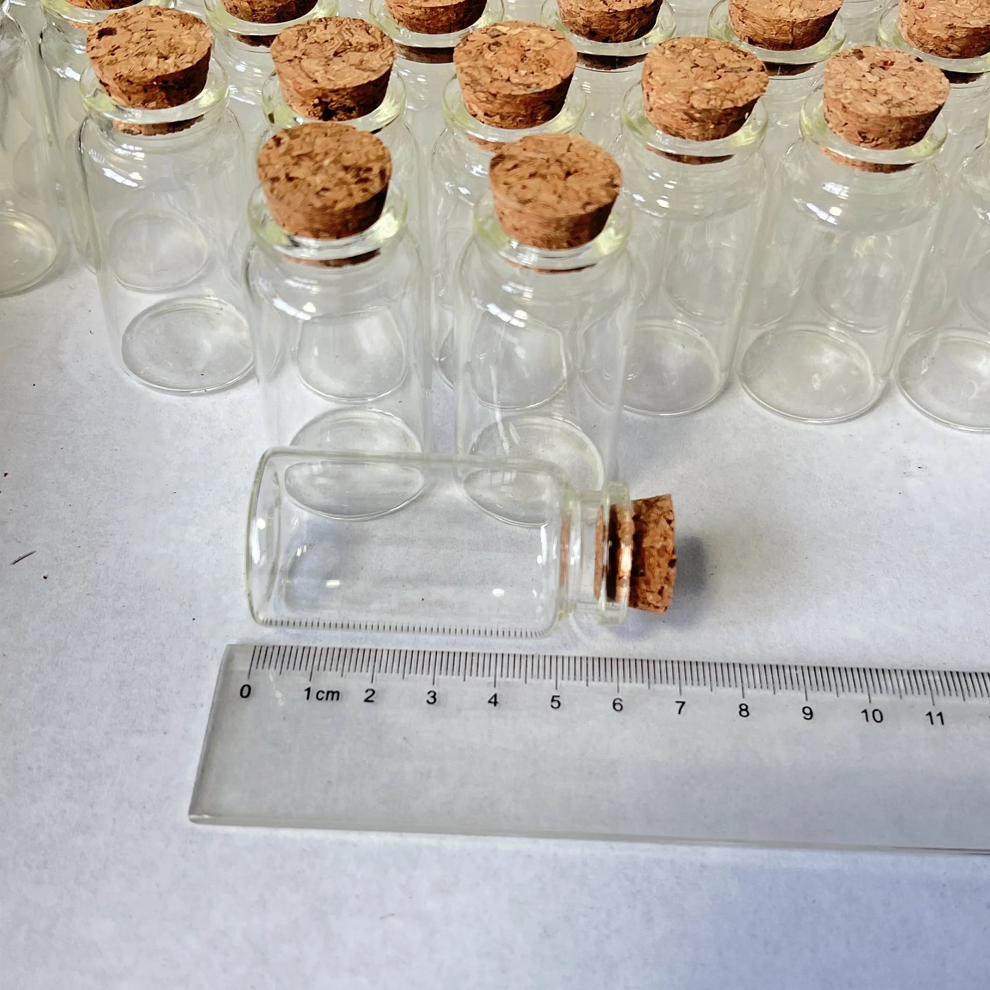 15/36/70 pcs 25ml Glass Bottles Cork Stopper Tiny Test Tube Jars Clear Mini Containers DIY Wedding Favors Wishing Bottles