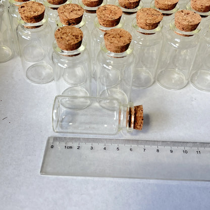 15/36/70 pcs 25ml Glass Bottles Cork Stopper Tiny Test Tube Jars Clear Mini Containers DIY Wedding Favors Wishing Bottles
