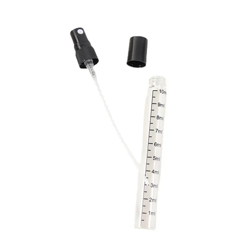 100pcs 5ML/10ML mini glass spray bottle with scale, travel bottle perfume dispenser bottle for scent liquid sample DIY spraying
