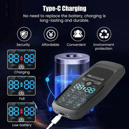 9 Modes EMS Electric Body Massager Low Frequency Pulse TENS Abdominal Electro Stimulator for Muscle Relaxation