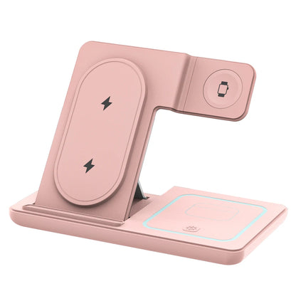 100W Foldable 3 in 1 Night Light Wireless Charger Stand For iPhone Apple Watch 2-8 SE Airpods Pro Fast Charging Station
