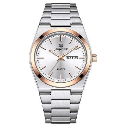 POEDAGAR Men's Sport Quartz Watch Stainless Steel Luminous Waterproof + Box