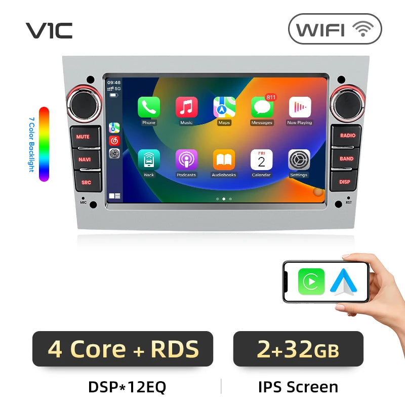 Junsun 4G Wireless CarPlay for Apple Android Auto Car Radio for Opel Astra Vectra Vauxhall Antara Zafira Corsa Vivaro Meriva RDS
