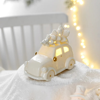 Christmas ceramic glowing Christmas tree snowman decorative ornaments Christmas home decoration Thanksgiving Christmas gift